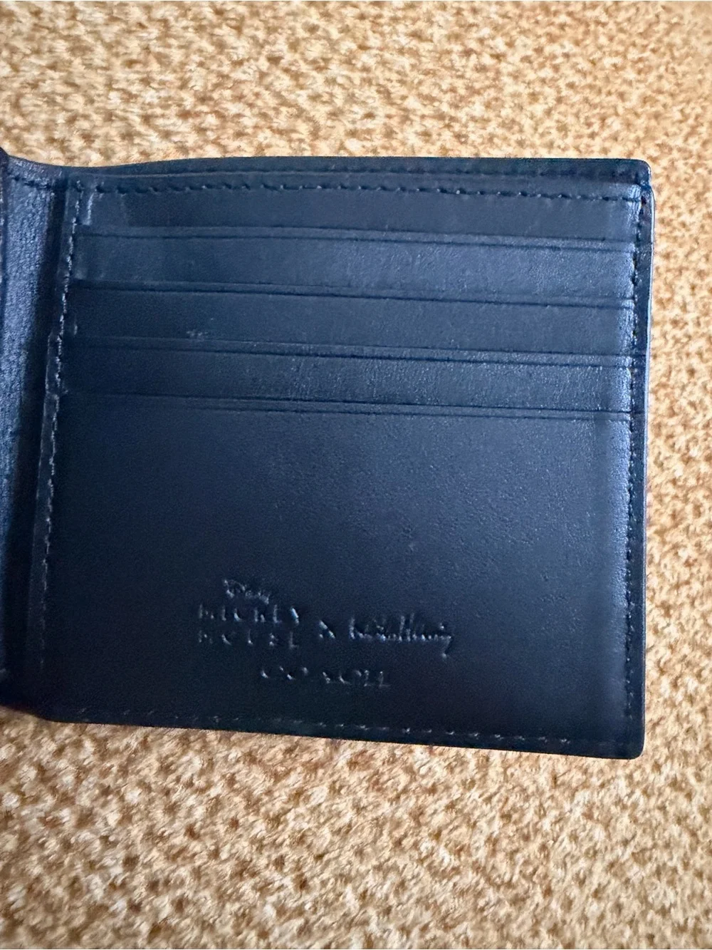Coach Black and Red Keith Harring Leather bifold Wallet
